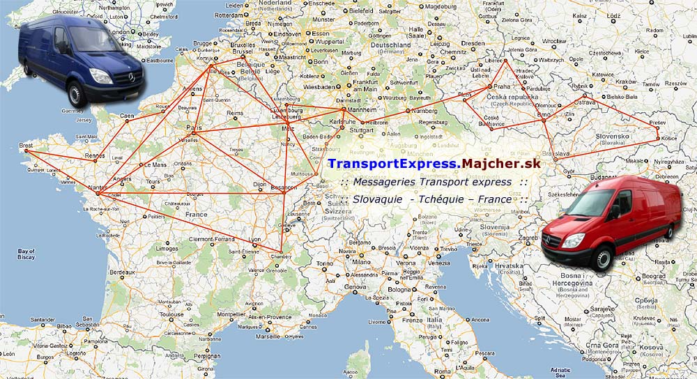 Messageries Transport express Slovaquie  - Tchéquie – France